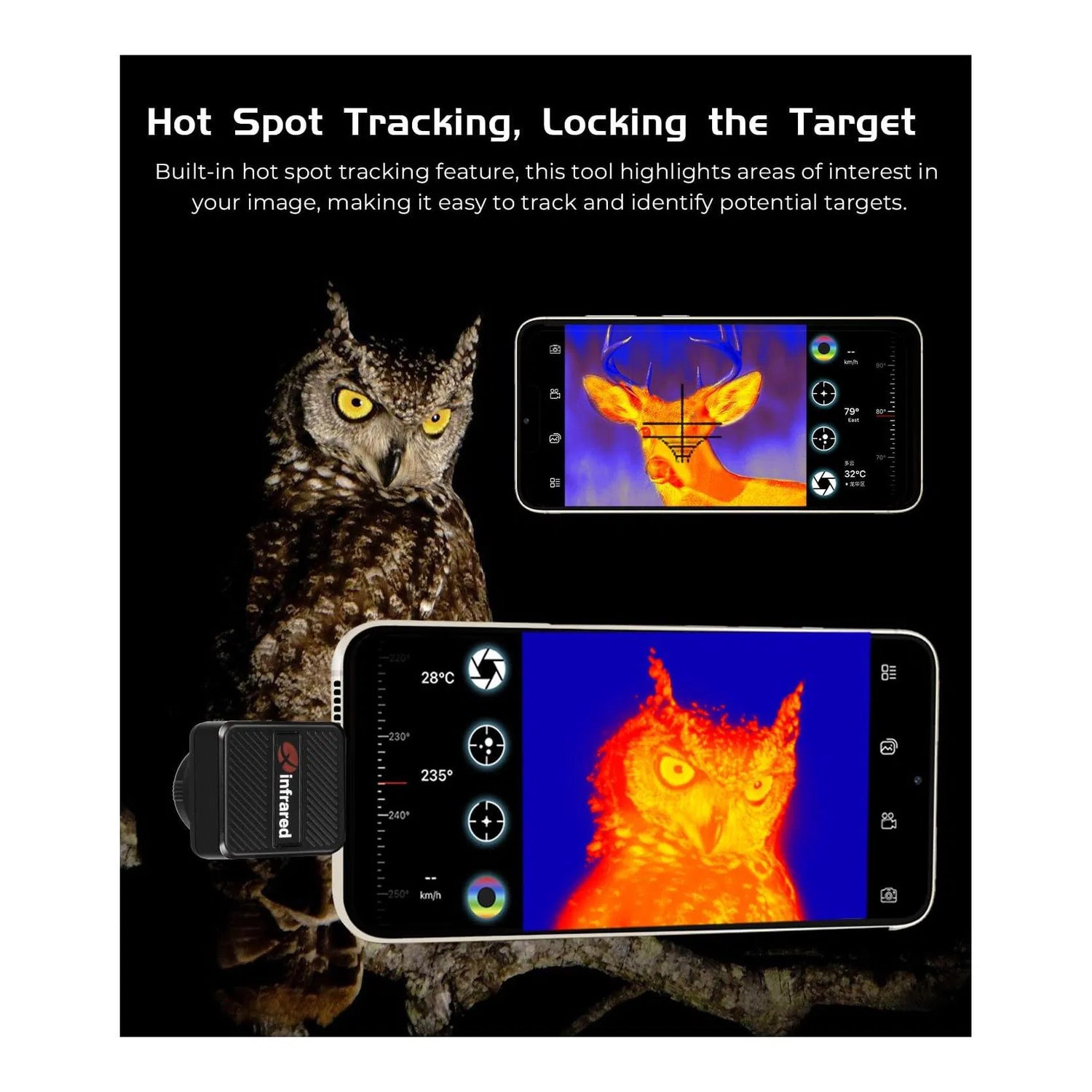 T2 PRO 256 x 192 Värmekamera För Android Mobiltelefoner Eller Plattor USB-C