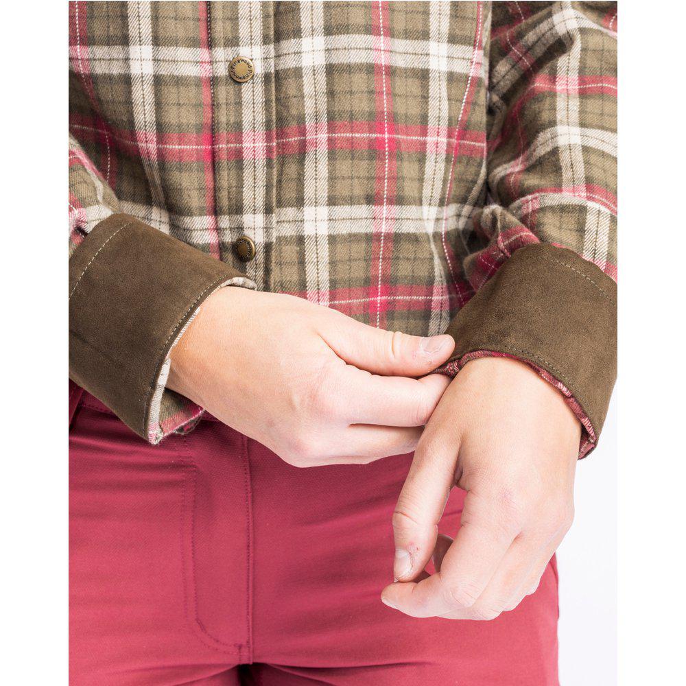 Skjorta Prestwick Exclusive Dam MOSSGREEN/BROWN / S