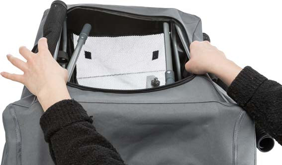 Nylonbur, Easy Soft, M-L: 95 × h63 × 69 cm, grå GRÅ / ONE SIZE