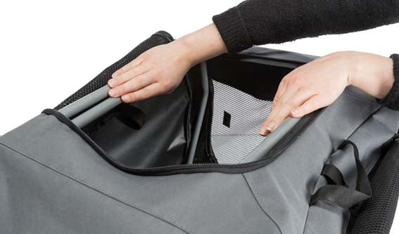 Nylonbur, Easy Soft, M-L: 95 × h63 × 69 cm, grå GRÅ / ONE SIZE