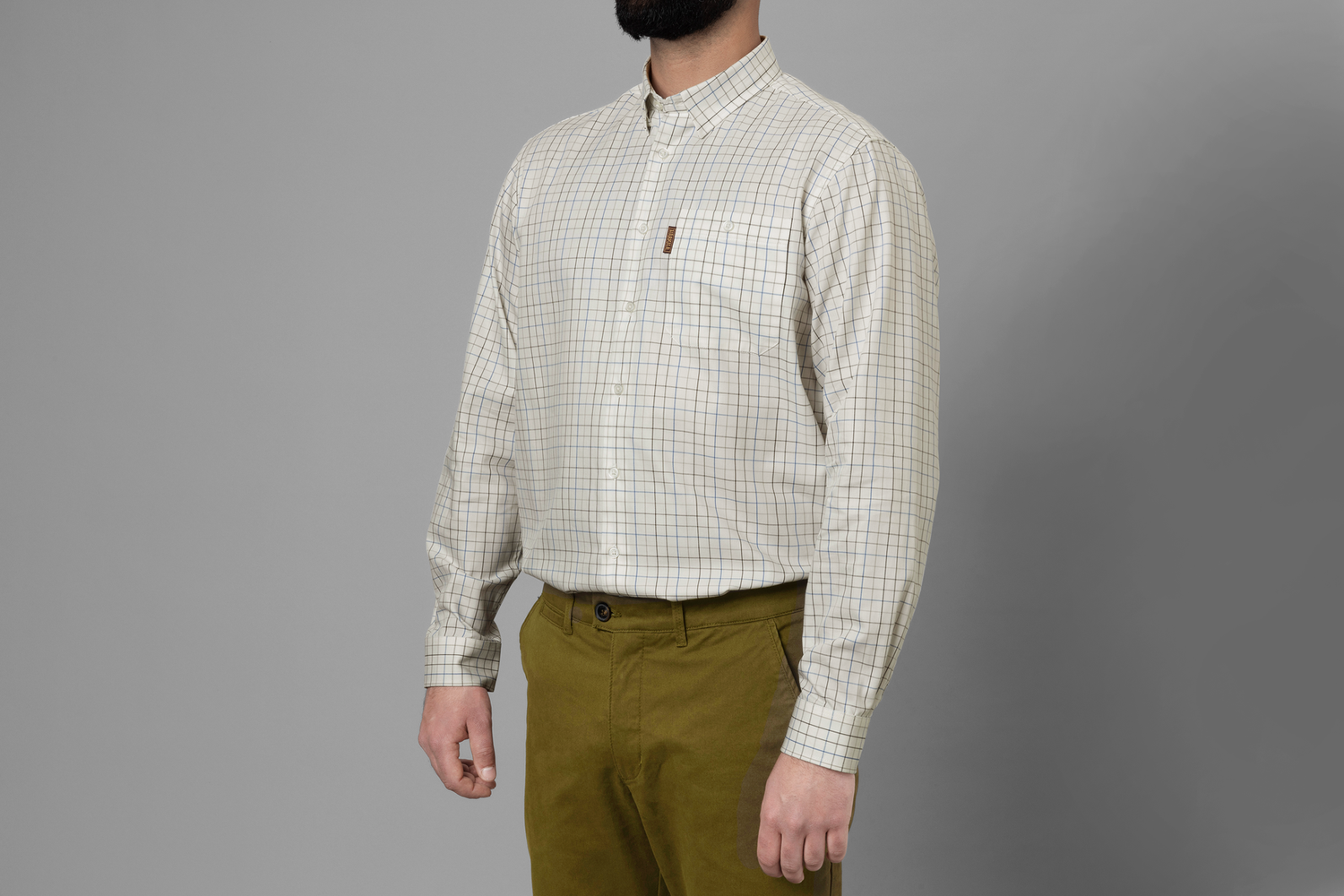 Allerston L/S skjorta STRONG BLUE/WHITE / S