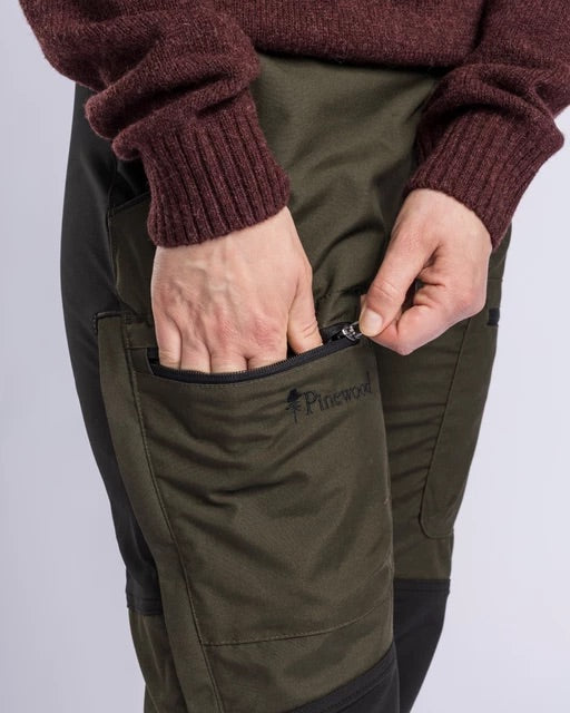 Byxa Caribou TC Dam MOSSGRÖN/SVART / 36