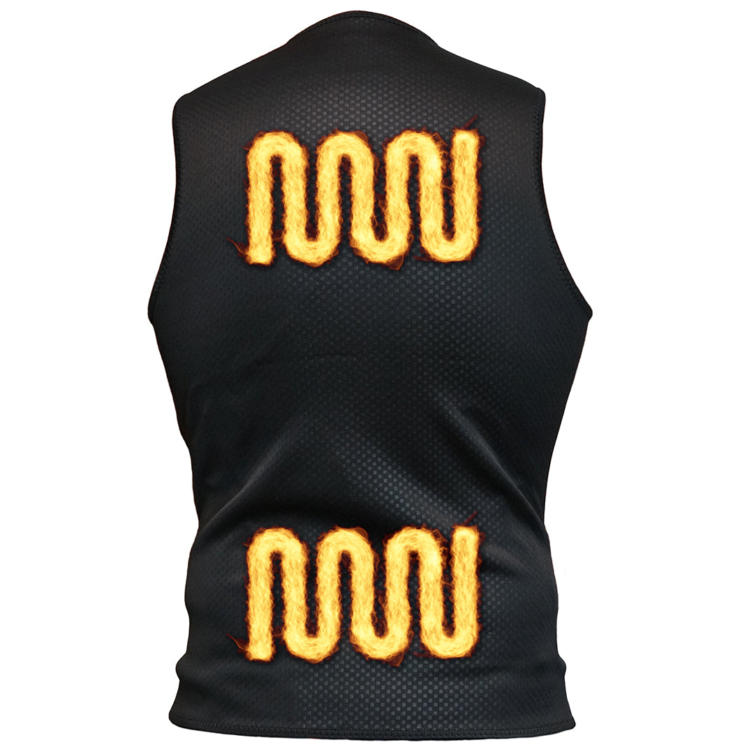 Värmeväst tunn V-ringad XTREME SVART / XS