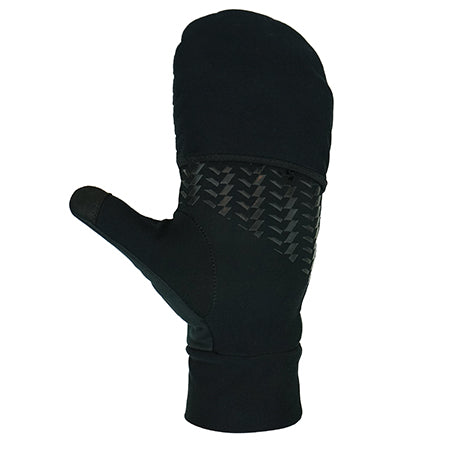 Heat FlexDuo Tunn värmehandske m. luva & silikongrepp SVART / S/M
