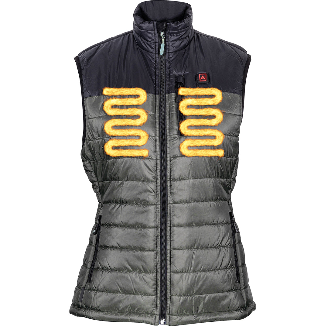 HEAT Puff Dunfri värmeväst Dam GRÅ/SVART / XS