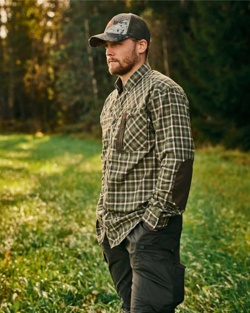 Wolf Shirt Men MÖRK GRÖN / S