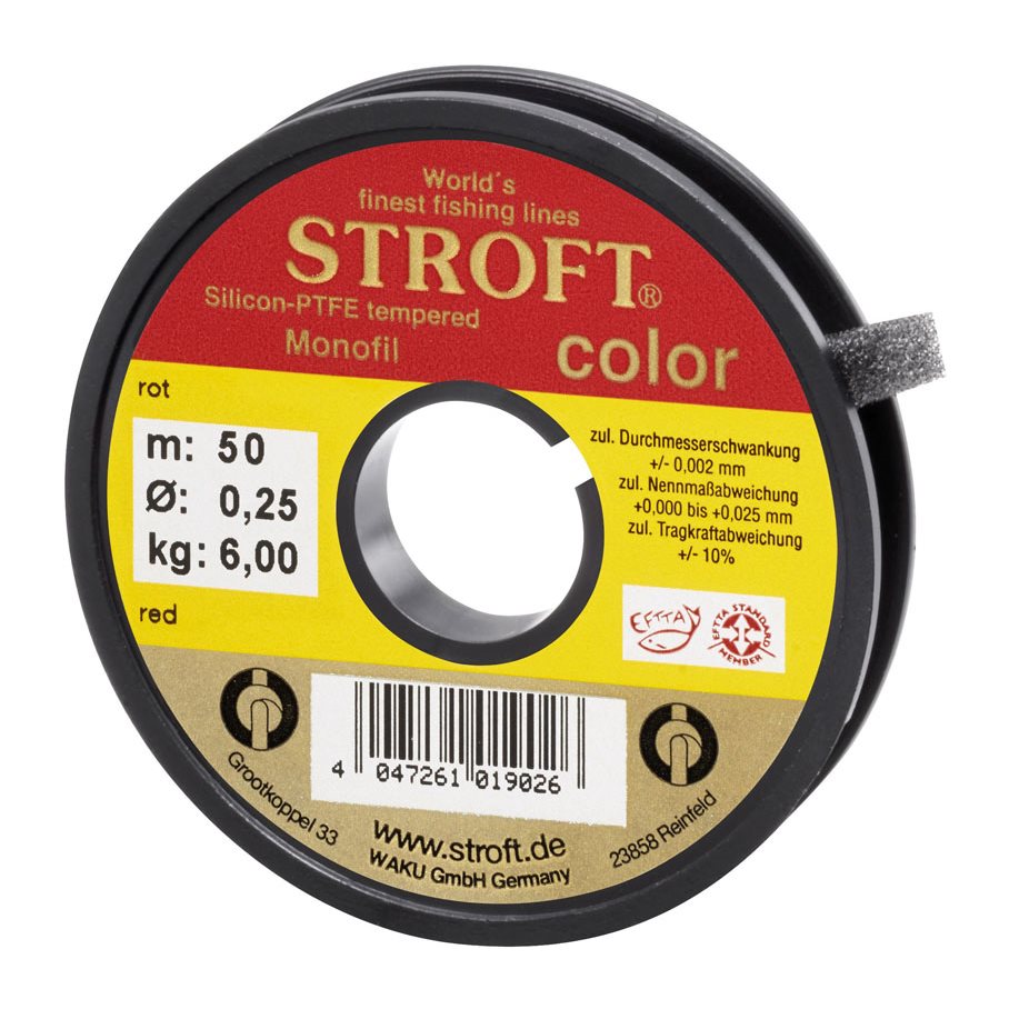 Nylonlina 50 m RÖD RÖD / 0,20 MM