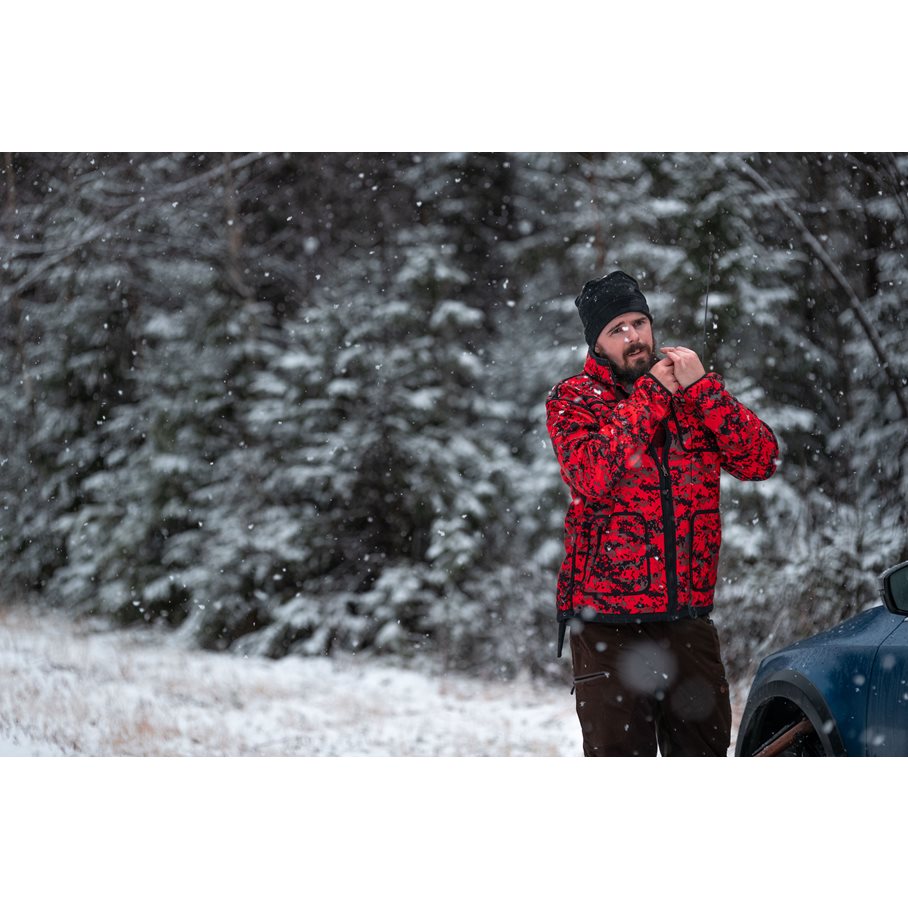 Jämtland Pixel Jacka RÖD/SVART / 3XL