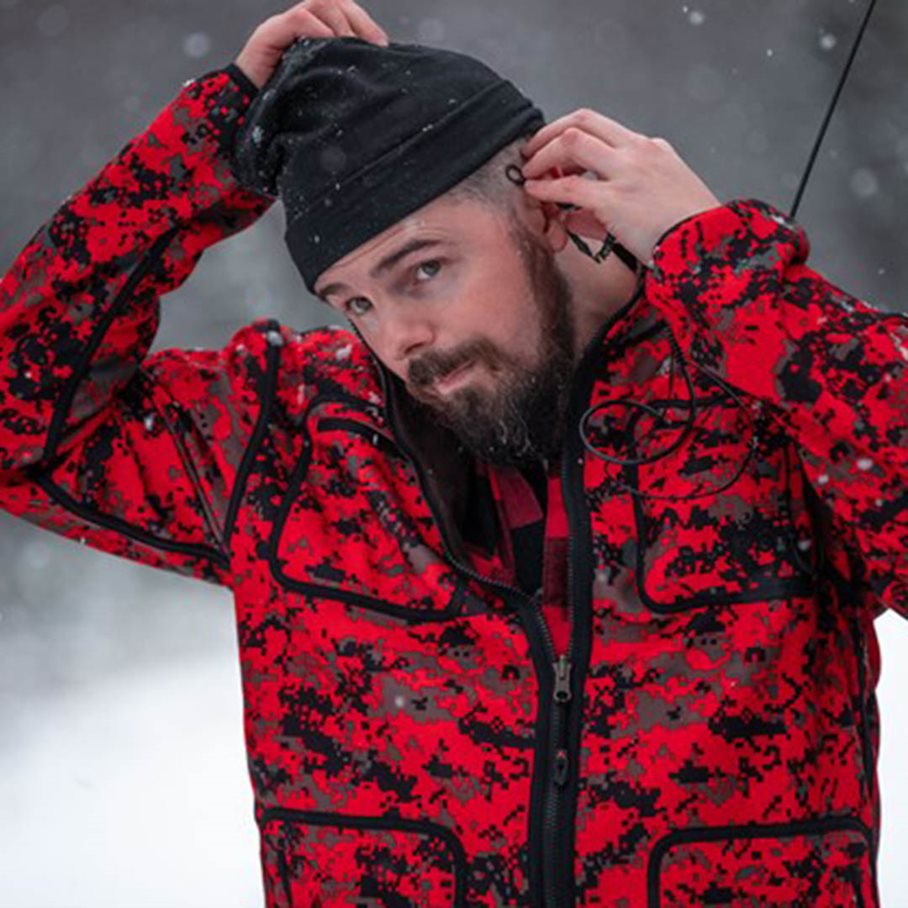 Jämtland Pixel Jacka RÖD/SVART / 4XL