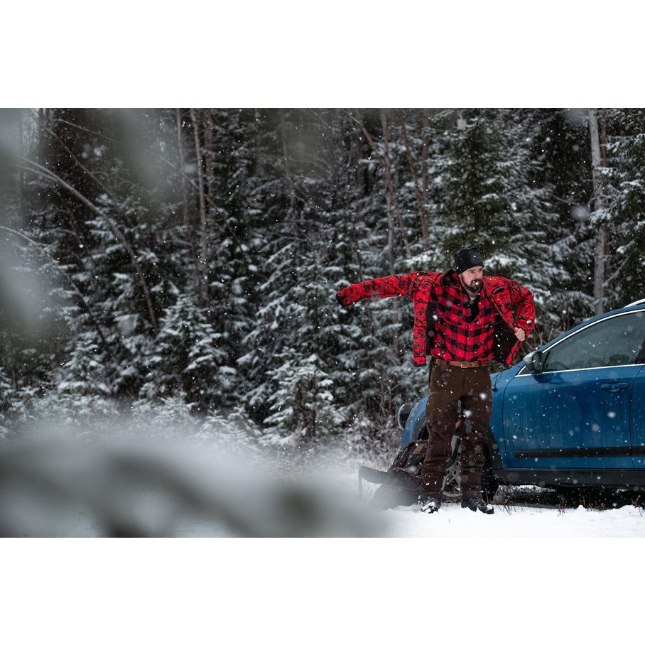 Jämtland Pixel Jacka RÖD/SVART / XL