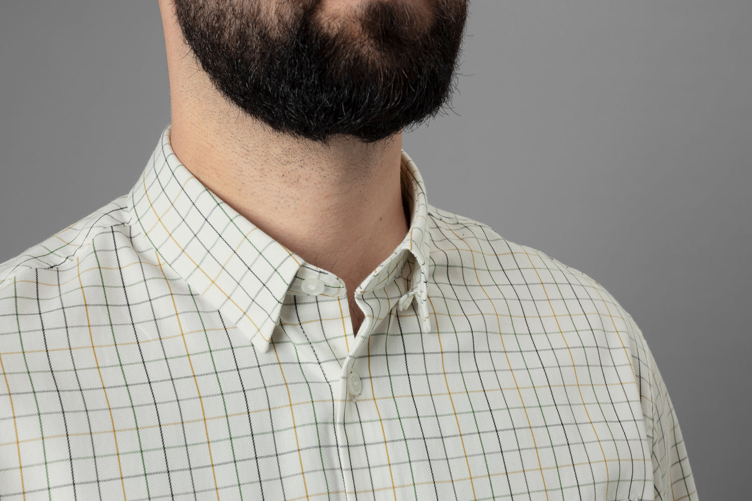 Allerston L/S skjorta EMERALD GREEN/WHITE / 3XL