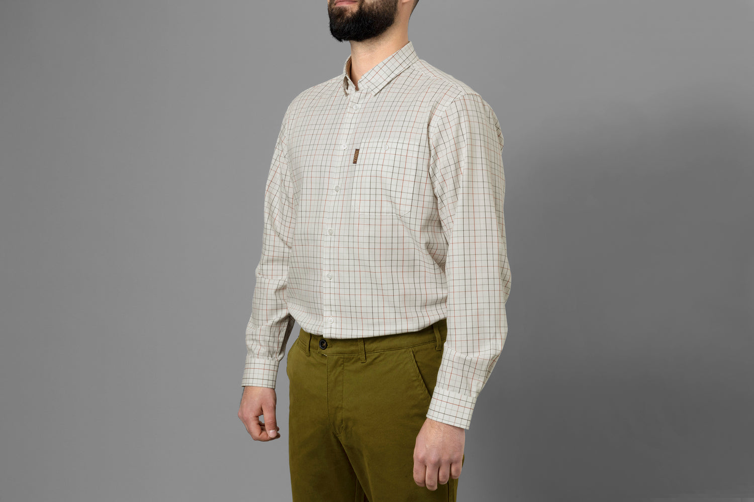 Allerston L/S skjorta BLOODSTONE RED/WHITE / M