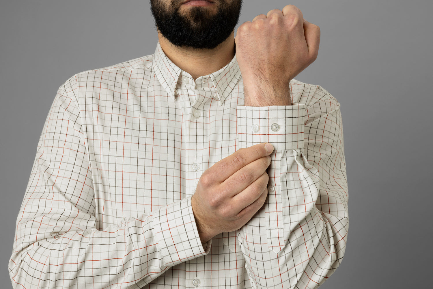 Allerston L/S skjorta BLOODSTONE RED/WHITE / 3XL