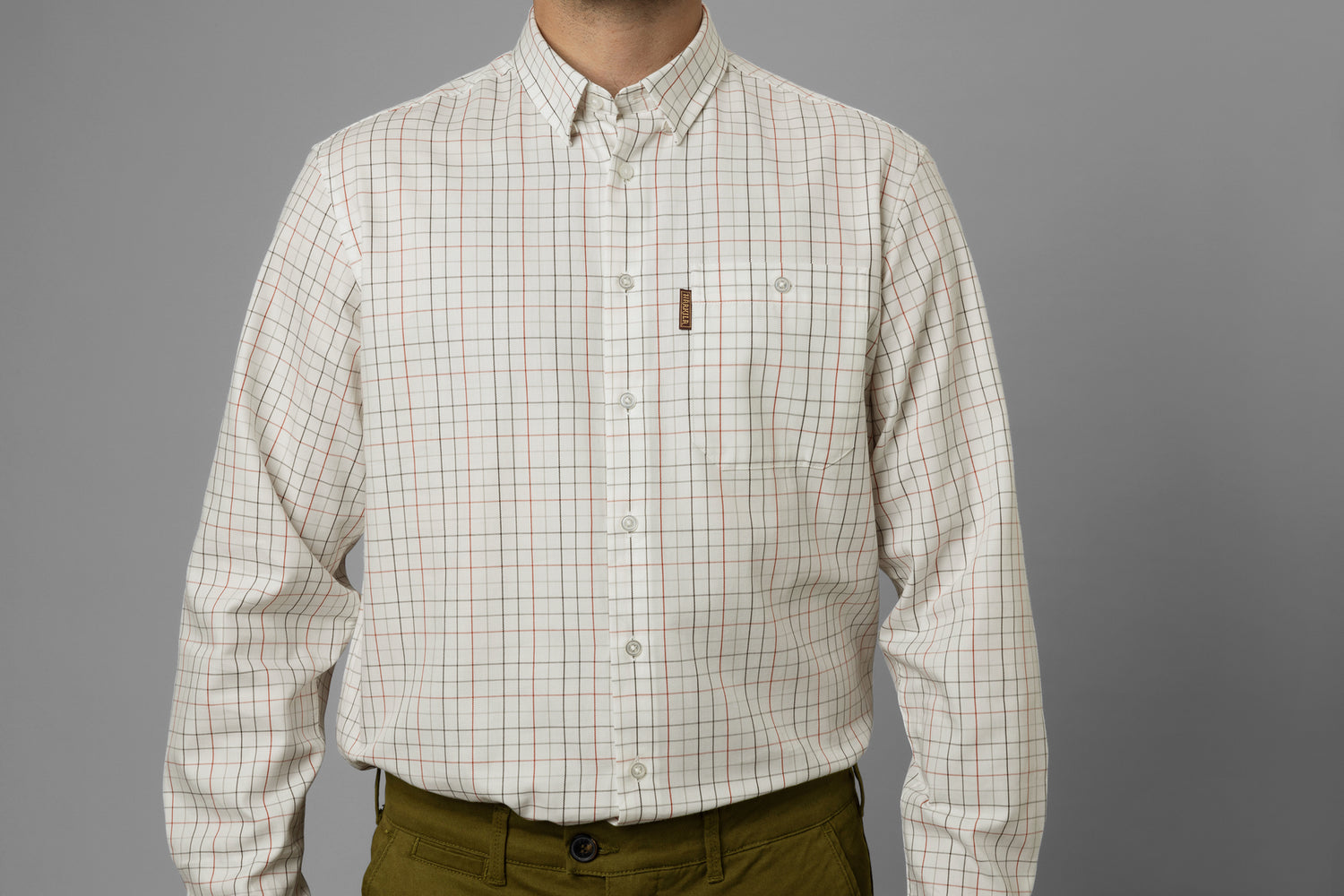 Allerston L/S skjorta BLOODSTONE RED/WHITE / 3XL