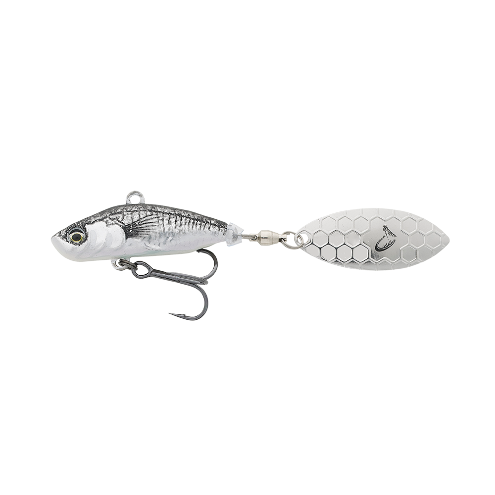 3D Stickleback Tail Spin BLACK SILVER / 7 CM