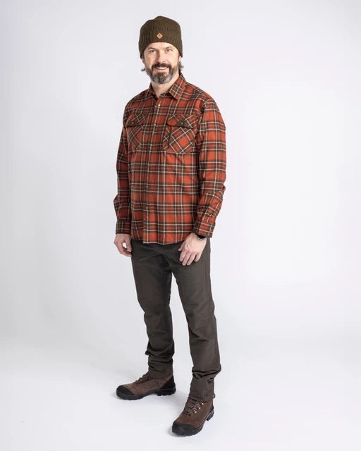 Skjorta Prestwick Exclusive D.TERRACOTTA/D.GREEN / 3XL