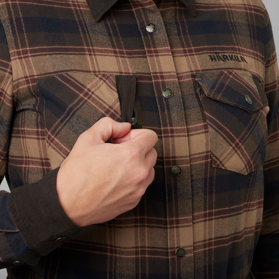 Aivak L/S Skjorta - Dam BURGUNDY / S