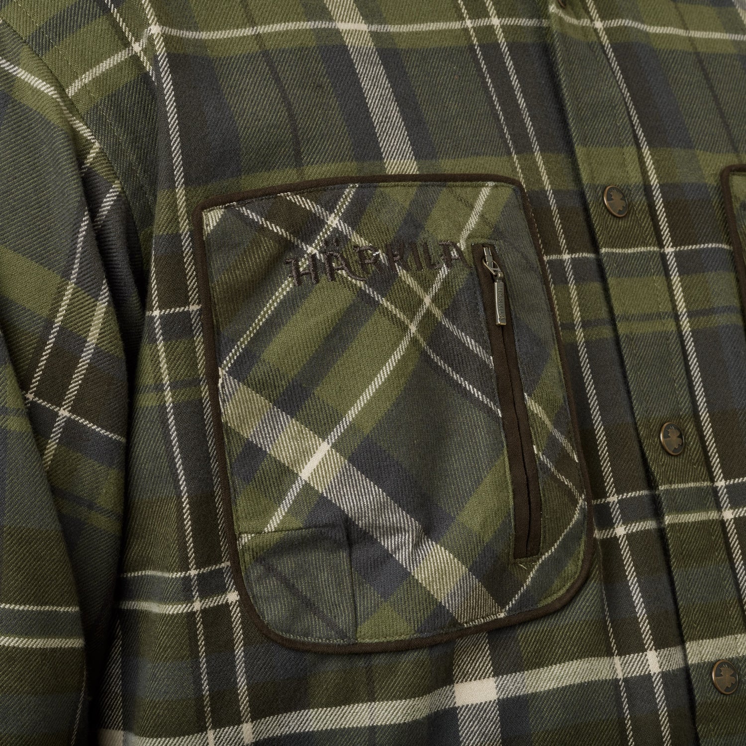 Skjorta Pajala OLIVE CHECK / L