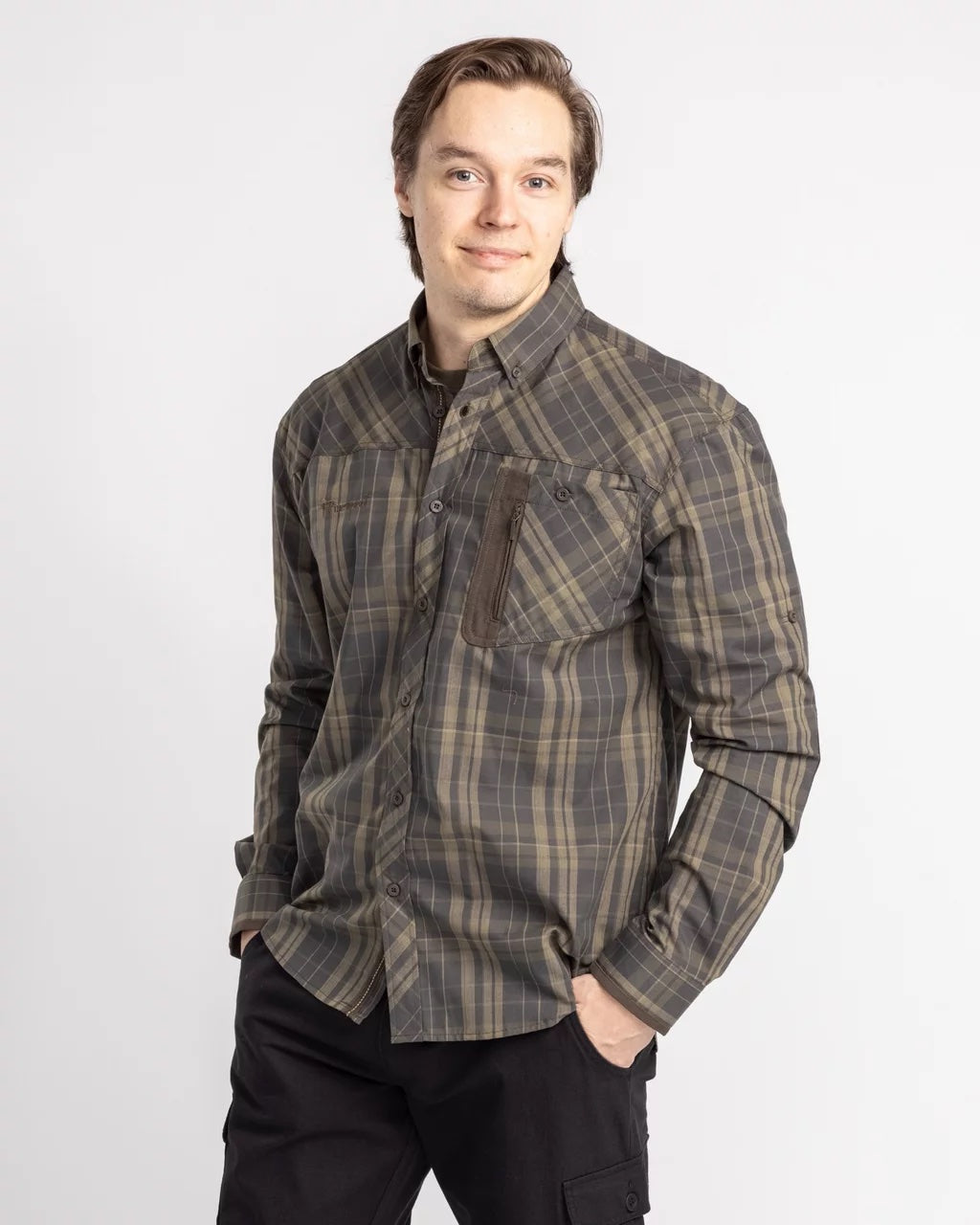 Wolf Shirt Men MÖRK GRÖN / S