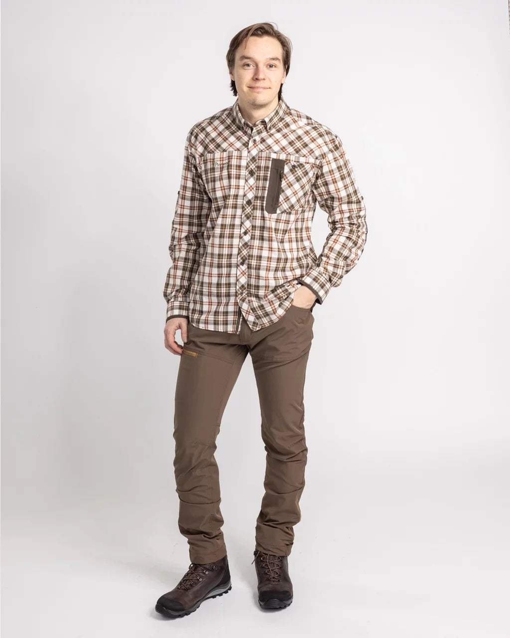 Wolf Shirt Men OFFWHITE/BRUN / XXL