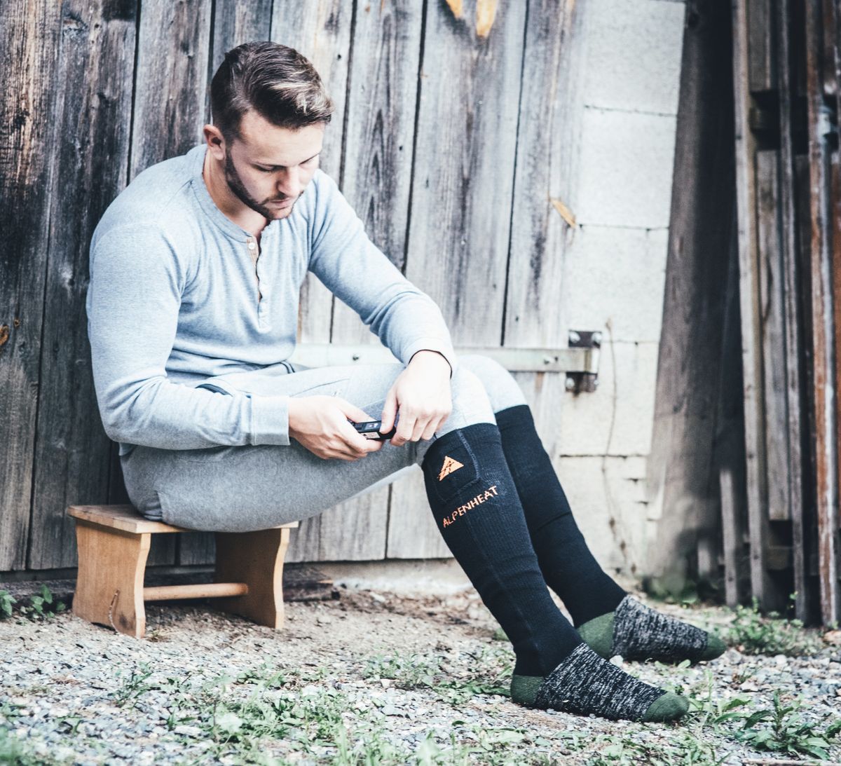 Värmesockar Ull Med Li-ion Batteri