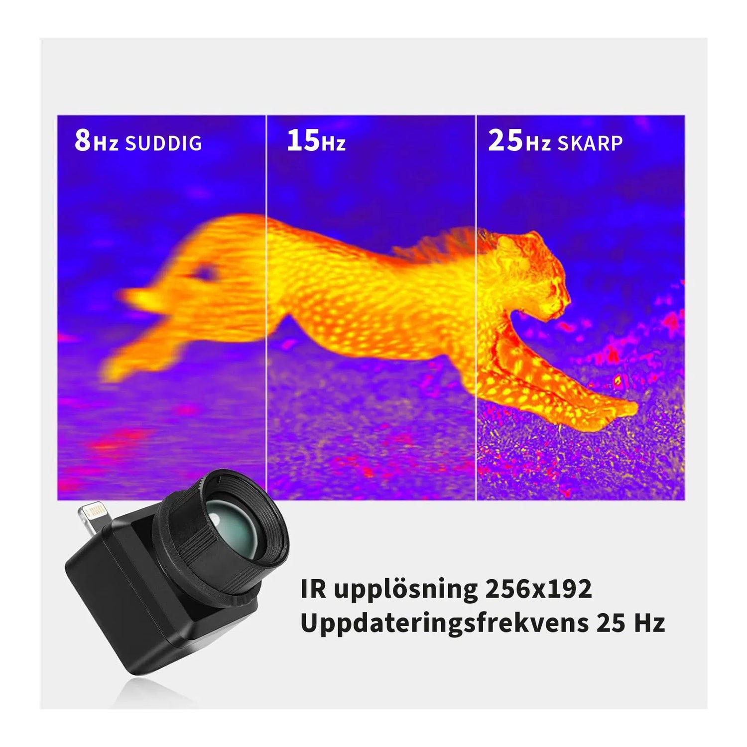 T2 PRO 256 x 192 Värmekamera För Android Mobiltelefoner Eller Plattor USB-C