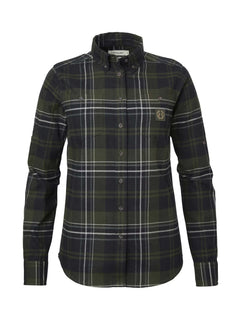 Heron Flannel Shirt Women OCTOBER GREEN CHECKED / 38