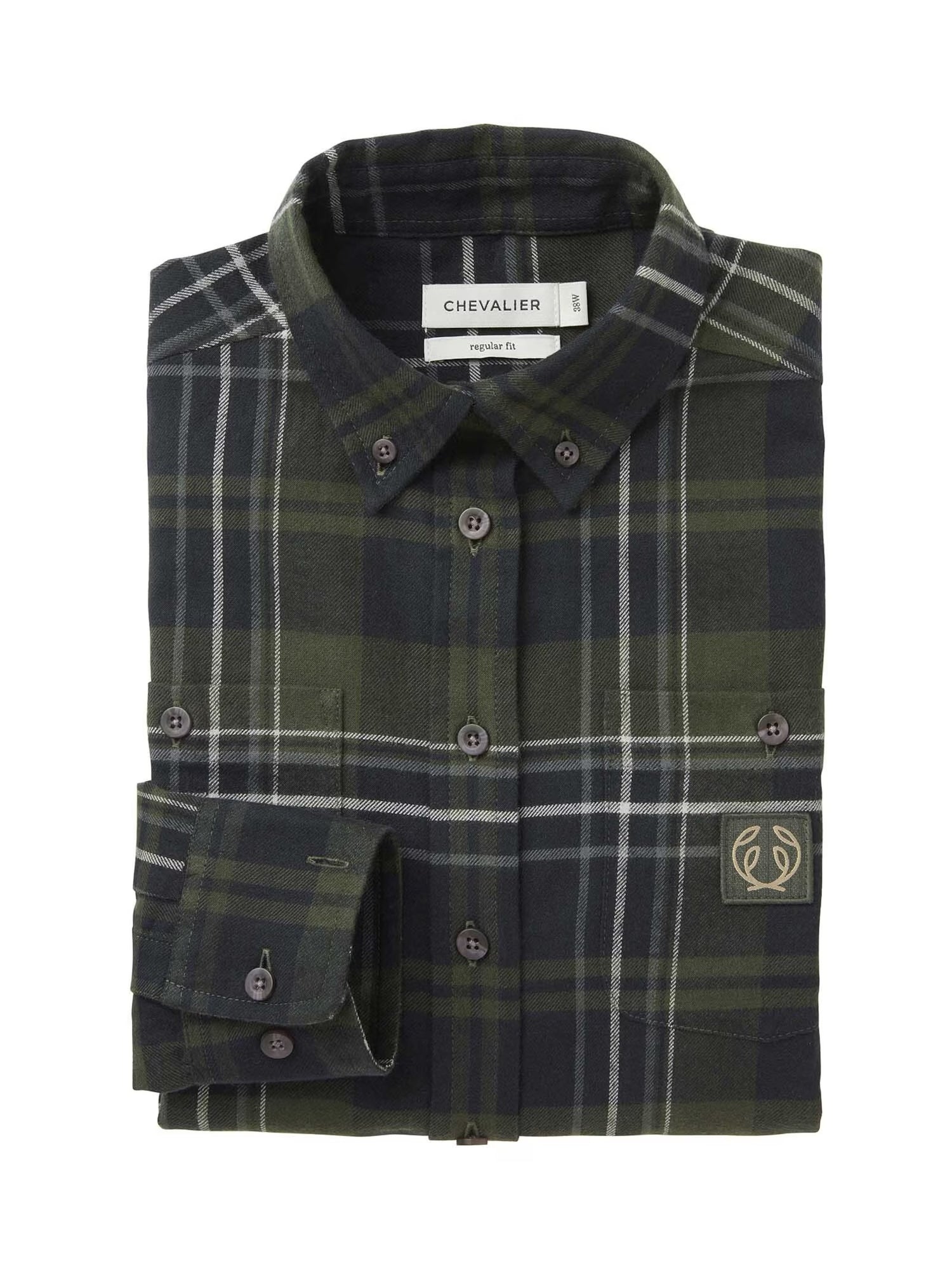 Heron Flannel Shirt Women OCTOBER GREEN CHECKED / 44