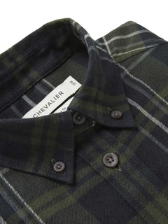 Heron Flannel Shirt Women OCTOBER GREEN CHECKED / 44