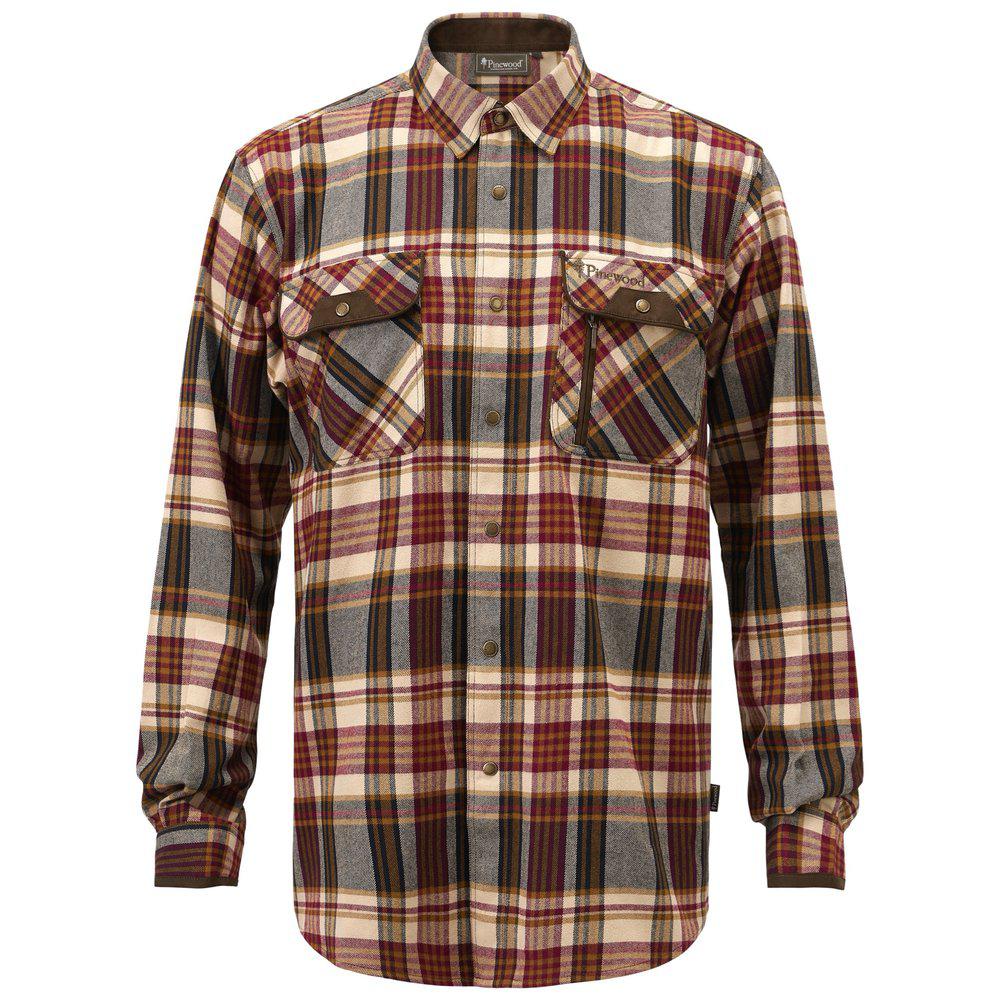 Skjorta Prestwick Exclusive BORDEAUX/BEIGE / 5XL