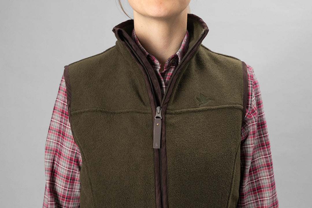 Woodcock Ivy Fleece Väst PINE GREEN MELANGE / L