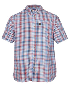 Sommarskjorta Herr LJUSBLÅ/RÖD / 4XL