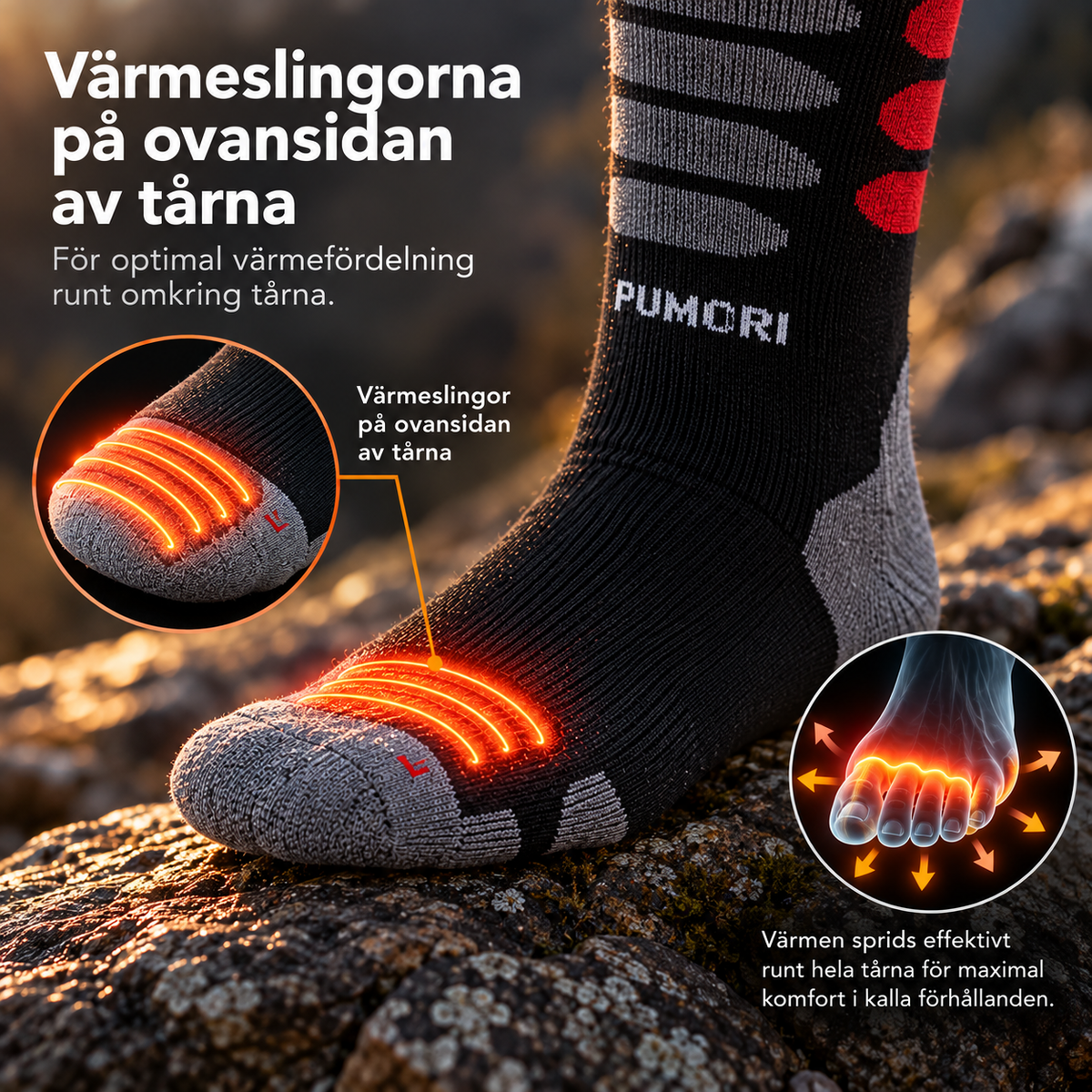 Comfort Heat Värmestrumpor 2.0