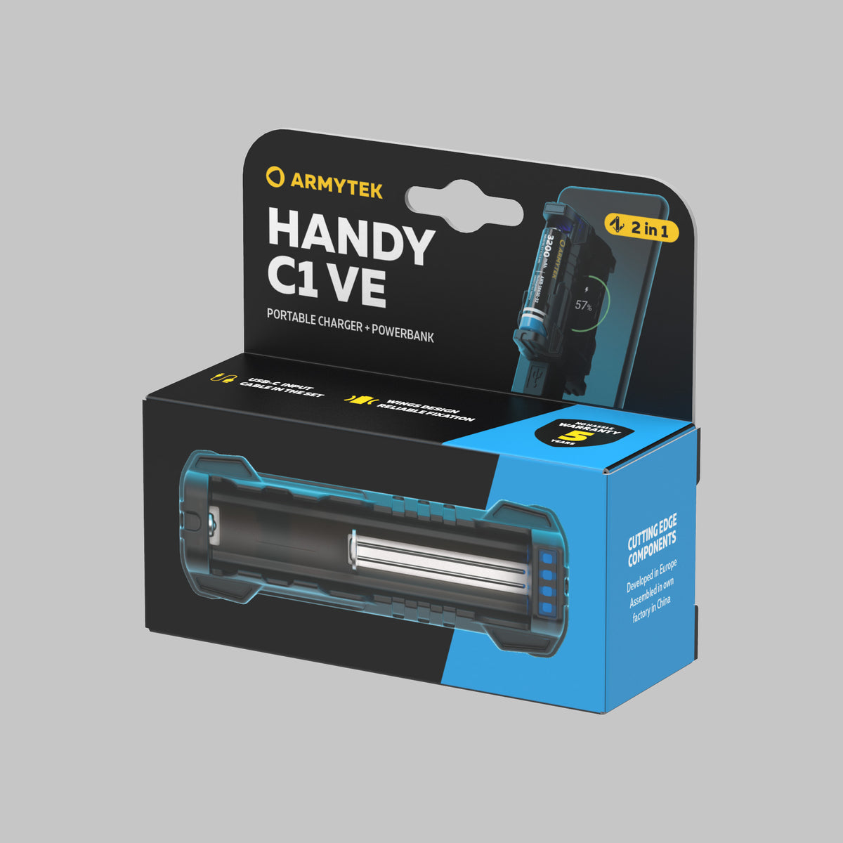 Handy C1 VE Smart laddare och Powerbank i ett